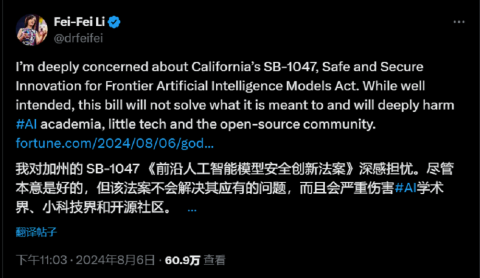 美国AI法案重挫引发热议，李飞飞公开批评，国内AI企业关注重点揭秘
