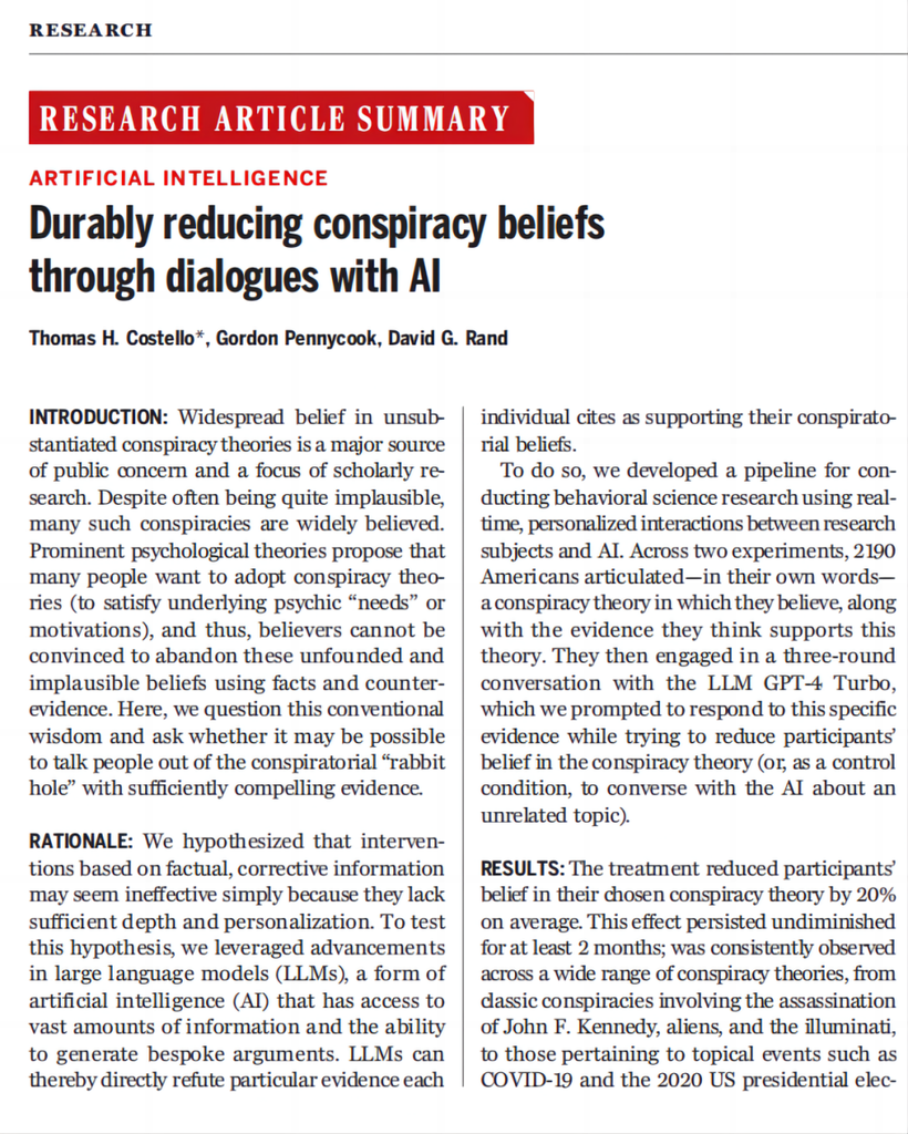 AI大模型登上Science封面，用对话破解谣言阴谋