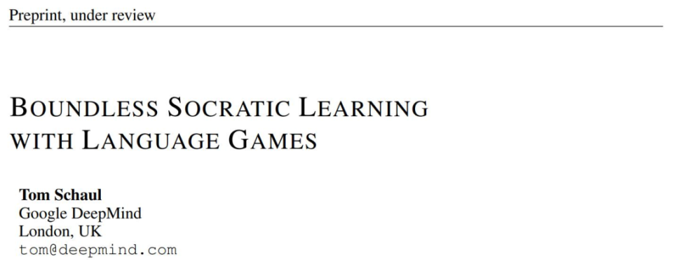 DeepMind通过语言游戏实现大模型自我博弈，突破数据限制