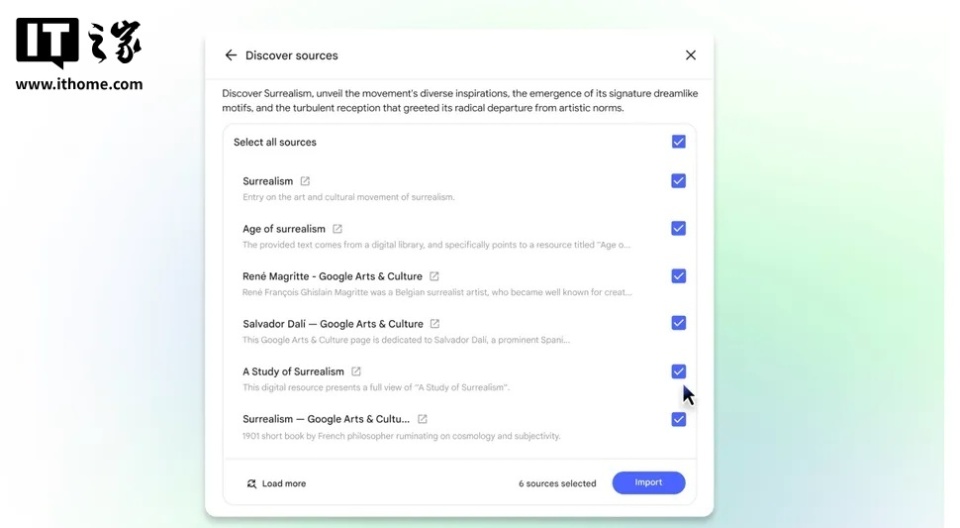 谷歌AI笔记应用NotebookLM推出“发现资料”新功能