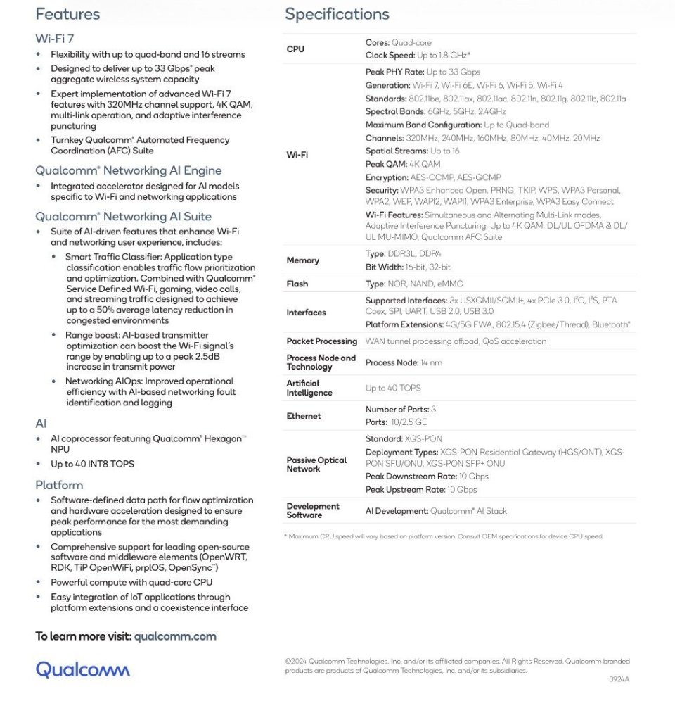 高通推出搭载AI技术的A7 Elite无线联网平台
