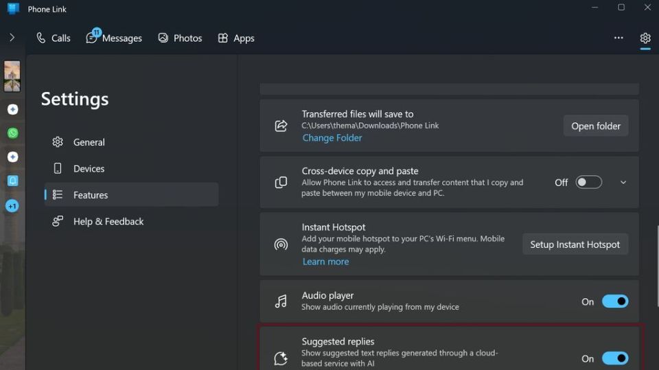 微软升级Win11版Phone Link，实现PC端智能回复安卓短信