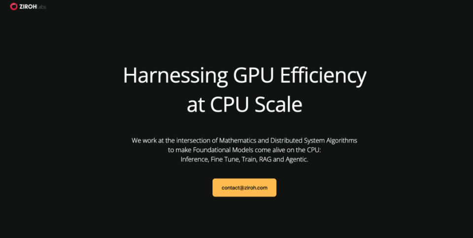 速递｜印度初创Ziroh Labs推出无需高端芯片的大型AI模型解决方案